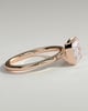 Jodie - Emerald East West Half Bezel Solitaire Engagement Ring - 18k Rose Gold