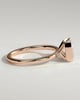 Jodie - Emerald East West Half Bezel Solitaire Engagement Ring - 18k Rose Gold