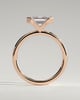 Jodie - Emerald Half Bezel Solitaire - 18k Rose Gold