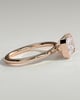 Jodie - Emerald Half Bezel Solitaire - 18k Rose Gold