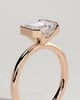 Jodie - Emerald Half Bezel Solitaire - 18k Rose Gold