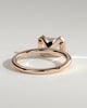 Jodie - Emerald Half Bezel Solitaire - 18k Rose Gold