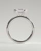 Jodie - Emerald East West Half Bezel Solitaire Engagement Ring - 18k White Gold