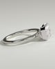 Jodie - Emerald East West Half Bezel Solitaire Engagement Ring - 18k White Gold