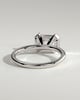 Jodie - Emerald East West Half Bezel Solitaire Engagement Ring - 18k White Gold