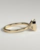 Jodie - Emerald East West Half Bezel Solitaire Engagement Ring - 18k Yellow Gold