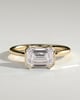 Jodie - Emerald Half Bezel Solitaire - 18k Yellow Gold