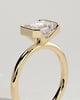 Jodie - Emerald Half Bezel Solitaire - 18k Yellow Gold