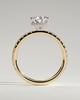 Jordanna  5 Claw Pear Pav Solitaire with Hidden Halo - 18k Yellow Gold / 18k White Gold