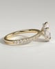 Jordanna  5 Claw Pear Pav Solitaire with Hidden Halo - 18k Yellow Gold