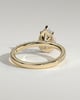 Jordanna  5 Claw Pear Pav Solitaire with Hidden Halo - 18k Yellow Gold