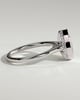 Jude - Pear Bezel Solitaire with Hidden Halo and Cathedral High Setting Engagement Ring - 18k White Gold
