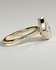 Jude - Pear Bezel Solitaire with Hidden Halo and Cathedral High Setting Engagement Ring - 18k Yellow Gold