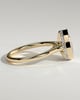 Jude - Pear Bezel Solitaire with Hidden Halo and Cathedral High Setting Engagement Ring - 18k Yellow Gold