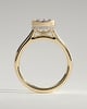 Jude - Pear Bezel Solitaire with Hidden Halo and Cathedral High Setting Engagement Ring - 18k Yellow Gold