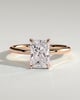 Judy - Radiant Solitaire - 18k Rose Gold High Setting