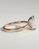 Judy - Radiant Solitaire - 18k Rose Gold / 18k White Gold Low Setting