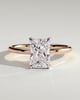 Judy - Radiant Solitaire - 18k Rose Gold / 18k White Gold Low Setting