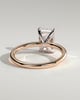 Judy - Radiant Solitaire - 18k Rose Gold / 18k White Gold Low Setting
