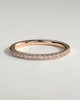 Kaitlyn - Classic Half Pave Band Wedding Ring - 18k Rose Gold