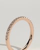Kaitlyn - Classic Half Pave Band Wedding Ring - 18k Rose Gold