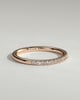 Kaitlyn - Classic Half Pave Band Wedding Ring - 18k Rose Gold