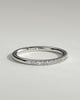 Kaitlyn - Classic Half Pave Band Wedding Ring - 18k White Gold