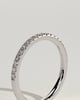 Kaitlyn - Classic Half Pave Band Wedding Ring - 18k White Gold