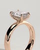 Kate - Emerald Solitaire with Cigar Band - 18k Rose Gold High Setting