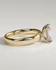 Kate - Emerald Solitaire with Cigar Band - 18k Yellow Gold High Setting