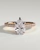 Katrina - 5 Claw Pear Pav with Hidden Halo - 18k Rose Gold / 18k White Gold