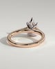 Katrina - 5 Claw Pear Pav with Hidden Halo - 18k Rose Gold / 18k White Gold