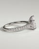Katrina - 5 Claw Pear Pav with Hidden Halo - 18k White Gold