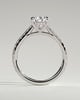 Katrina - 5 Claw Pear Pav with Hidden Halo - 18k White Gold