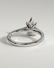 Katrina - 5 Claw Pear Pav with Hidden Halo - 18k White Gold