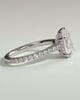 Katrina - 5 Claw Pear Pav with Hidden Halo - 18k White Gold