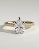 Katrina - 5 Claw Pear Pav with Hidden Halo - 18k Yellow Gold / 18k White Gold