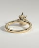 Katrina - 5 Claw Pear Pav with Hidden Halo - 18k Yellow Gold