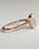 Katya - Radiant Bezel Solitaire with Petal Gallery Engagement Ring - 18k Rose Gold