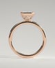 Katya - Radiant Bezel Solitaire with Petal Gallery Engagement Ring - 18k Rose Gold