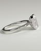 Katya - Radiant Bezel Solitaire with Petal Gallery Engagement Ring - 18k White Gold