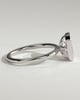 Katya - Radiant Bezel Solitaire with Petal Gallery Engagement Ring - 18k White Gold