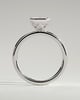 Katya - Radiant Bezel Solitaire with Petal Gallery Engagement Ring - 18k White Gold