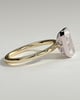 Katya - Radiant Bezel Solitaire with Petal Gallery Engagement Ring - 18k Yellow Gold / 18k White Gold