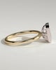 Katya - Radiant Bezel Solitaire with Petal Gallery Engagement Ring - 18k Yellow Gold / 18k White Gold