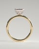 Katya - Radiant Bezel Solitaire with Petal Gallery Engagement Ring - 18k Yellow Gold / 18k White Gold
