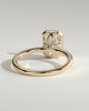 Katya - Radiant Bezel Solitaire with Petal Gallery Engagement Ring - 18k Yellow Gold