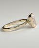 Katya - Radiant Bezel Solitaire with Petal Gallery Engagement Ring - 18k Yellow Gold