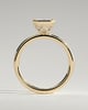 Katya - Radiant Bezel Solitaire with Petal Gallery Engagement Ring - 18k Yellow Gold