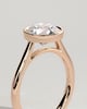 Kaylah  Bezel Set Round Solitaire - 18k Rose Gold